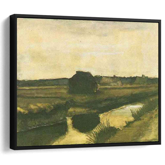 Landscape with a Stack of Peat and Farmhouses (1883) by Vincent van Gogh