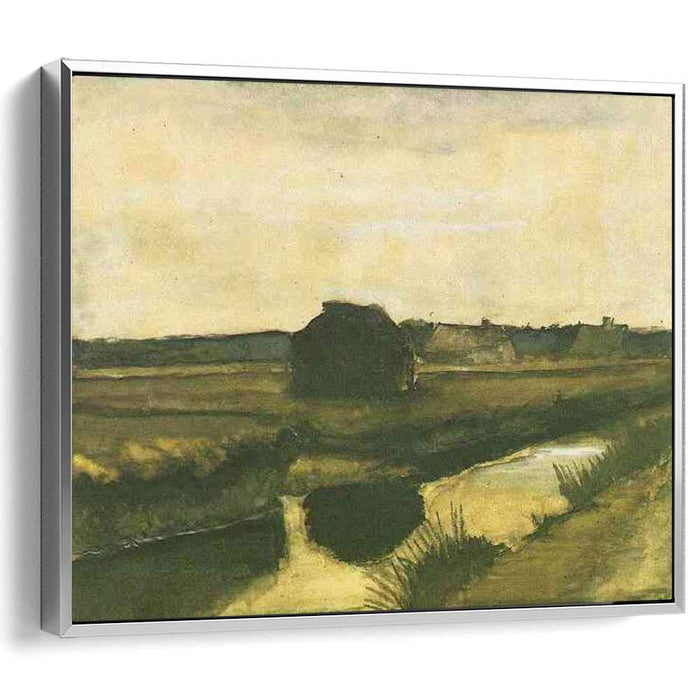 Landscape with a Stack of Peat and Farmhouses (1883) by Vincent van Gogh
