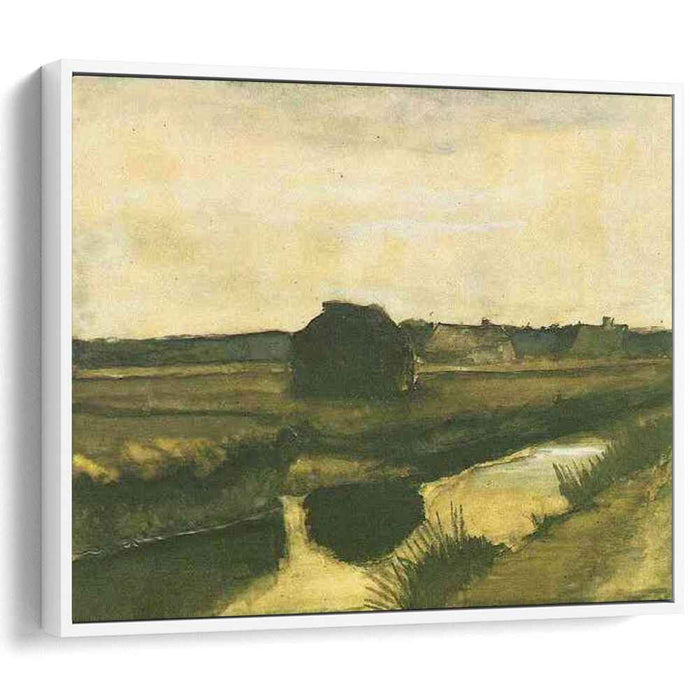 Landscape with a Stack of Peat and Farmhouses (1883) by Vincent van Gogh