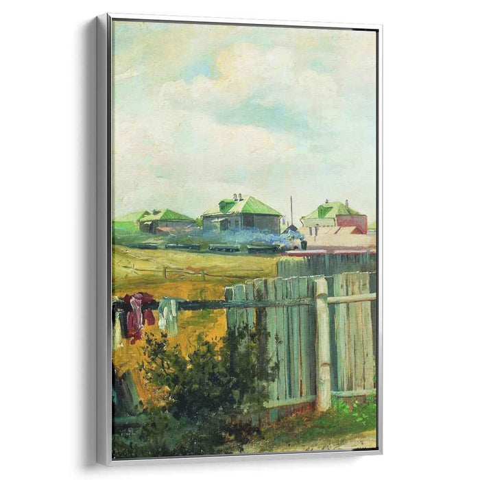 Landscape with fencing by Isaac Levitan