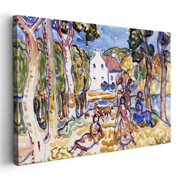 Landscape with Figures and Goat (1919) by Maurice Prendergast