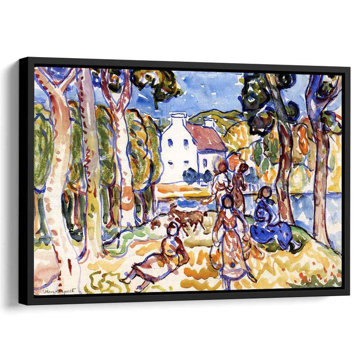 Landscape with Figures and Goat (1919) by Maurice Prendergast