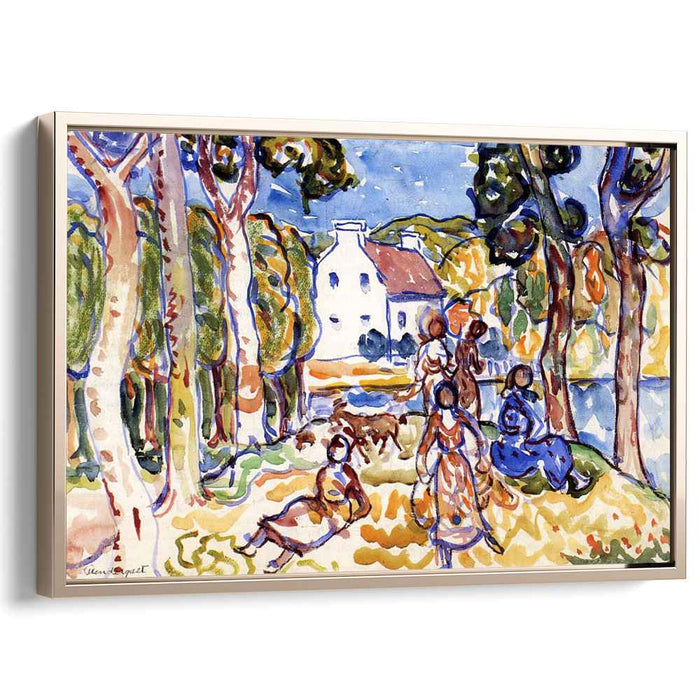 Landscape with Figures and Goat (1919) by Maurice Prendergast