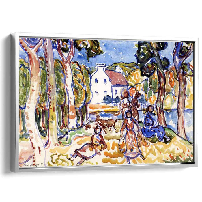 Landscape with Figures and Goat (1919) by Maurice Prendergast