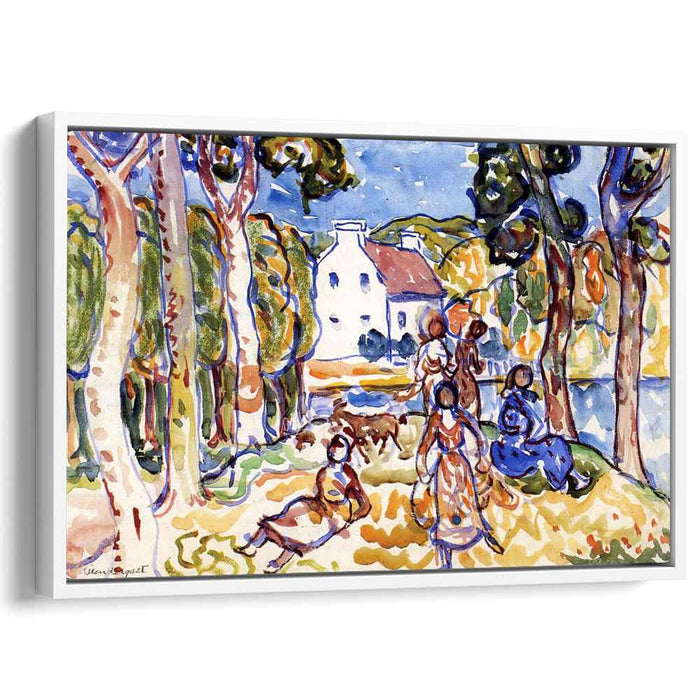 Landscape with Figures and Goat (1919) by Maurice Prendergast