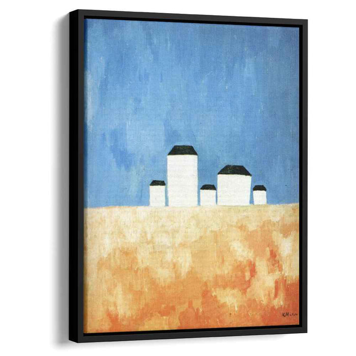 Landscape with Five Houses (1932) by Kazimir Malevich