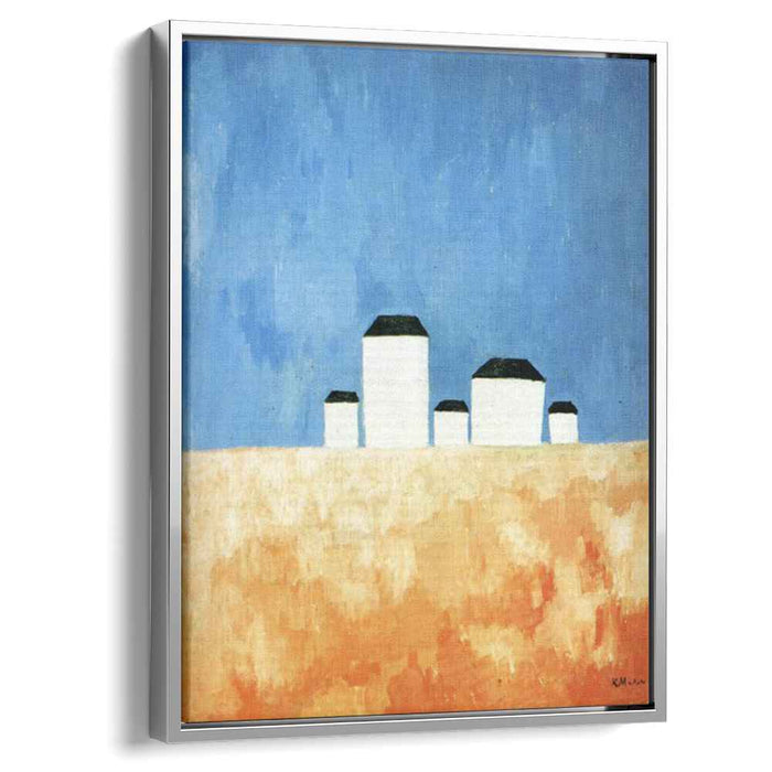 Landscape with Five Houses (1932) by Kazimir Malevich