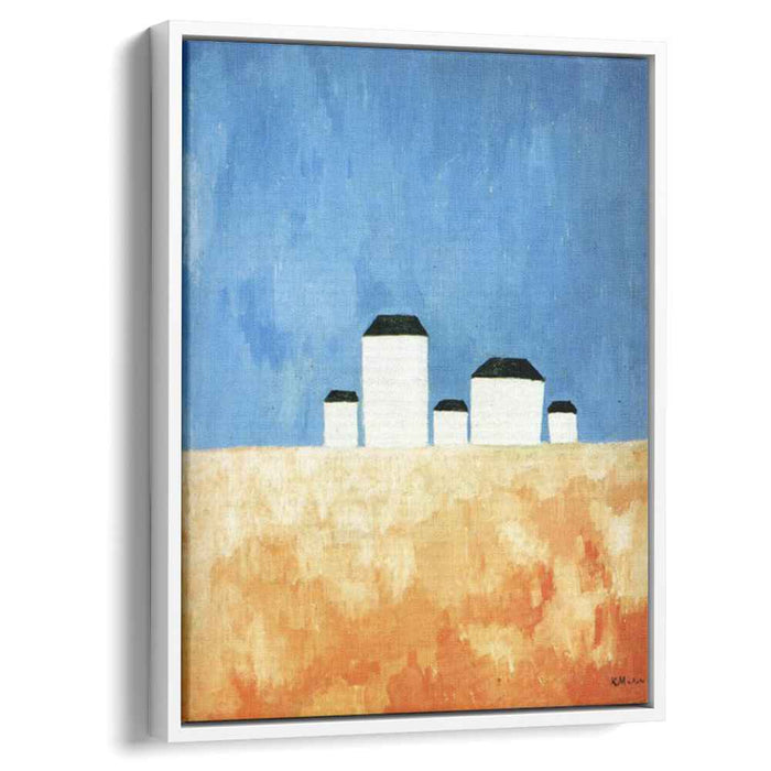 Landscape with Five Houses (1932) by Kazimir Malevich