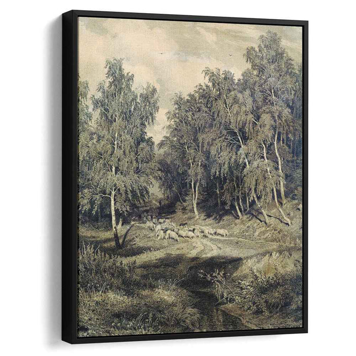 Landscape with herd of sheep by Ivan Shishkin