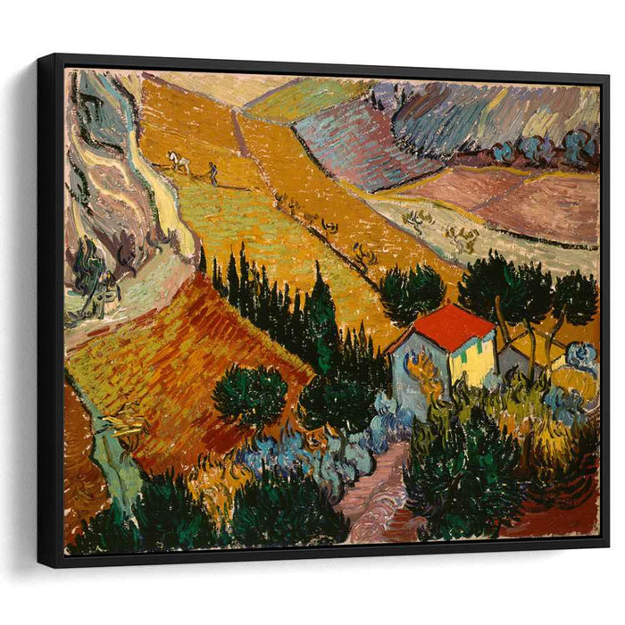 Landscape with House and Ploughman (1889) by Vincent van Gogh