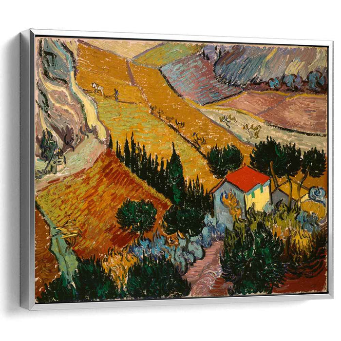 Landscape with House and Ploughman (1889) by Vincent van Gogh