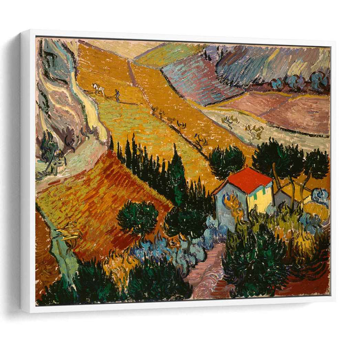 Landscape with House and Ploughman (1889) by Vincent van Gogh