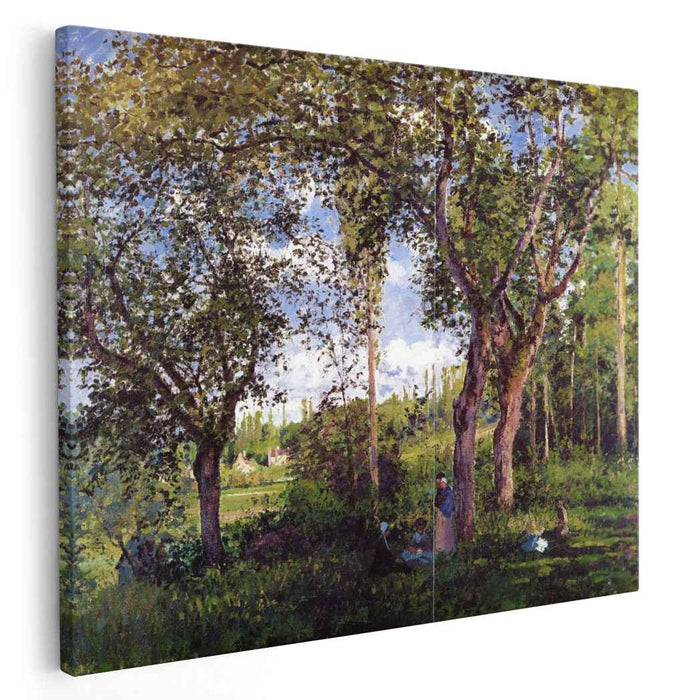 Landscape with Strollers Relaxing under the Trees (1872) by Camille Pissarro