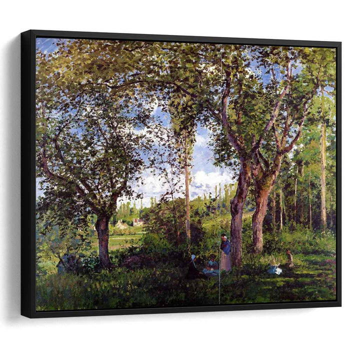 Landscape with Strollers Relaxing under the Trees (1872) by Camille Pissarro