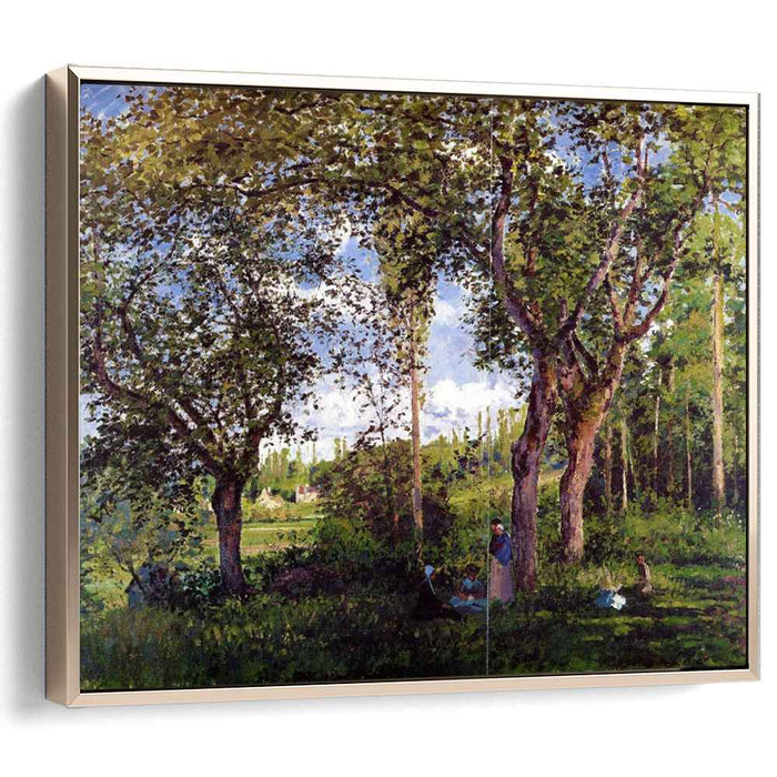 Landscape with Strollers Relaxing under the Trees (1872) by Camille Pissarro