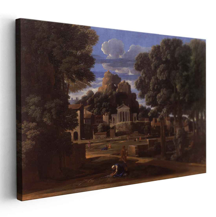 The Ashes of Phocion collected by his Widow (1648) by Nicolas Poussin