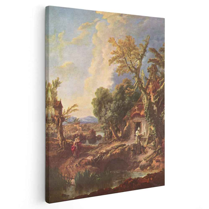 Landscape with the brother Lucas (1750) by Francois Boucher