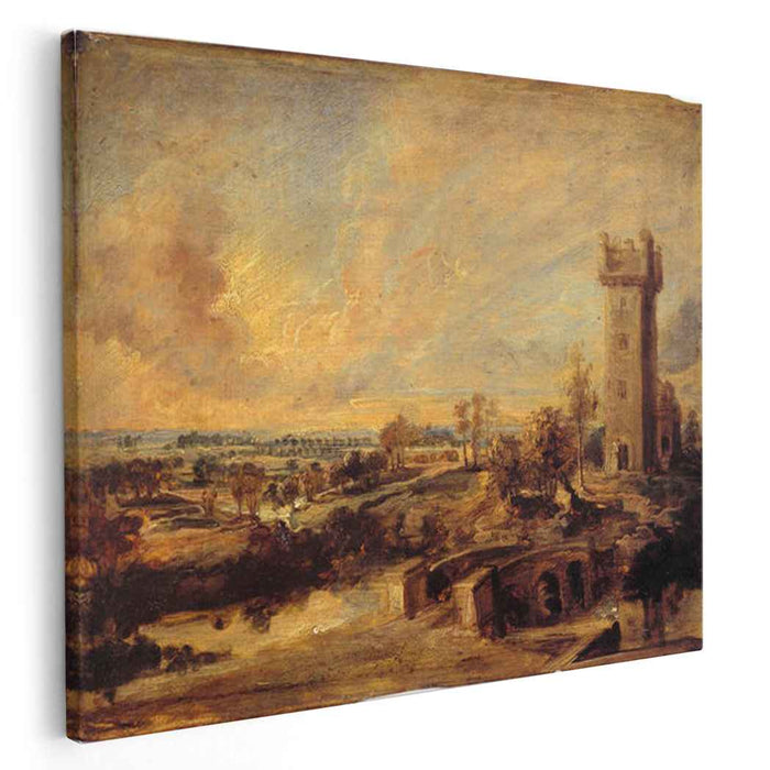 Landscape with Tower (1638) by Peter Paul Rubens