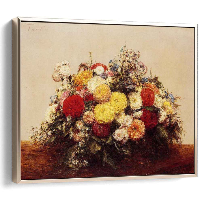 Large Vase of Dahlias and Assorted Flowers (1875) by Henri Fantin-Latour