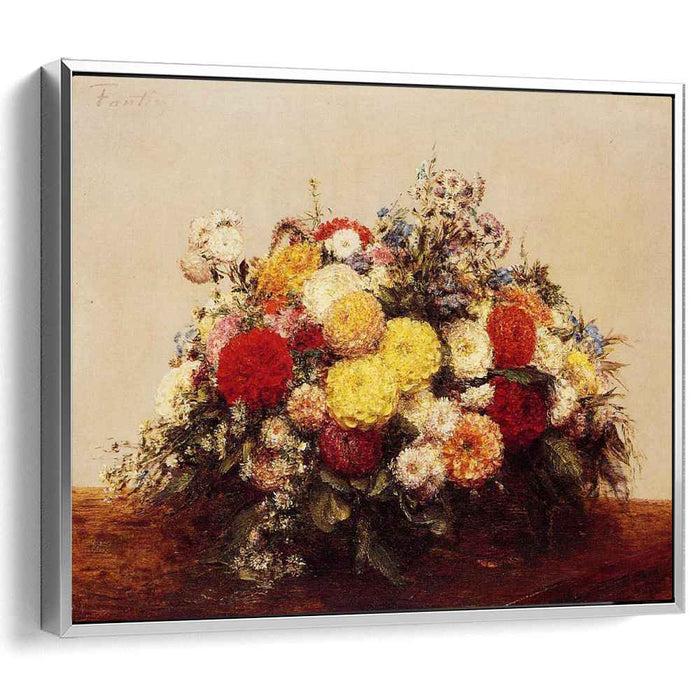 Large Vase of Dahlias and Assorted Flowers (1875) by Henri Fantin-Latour