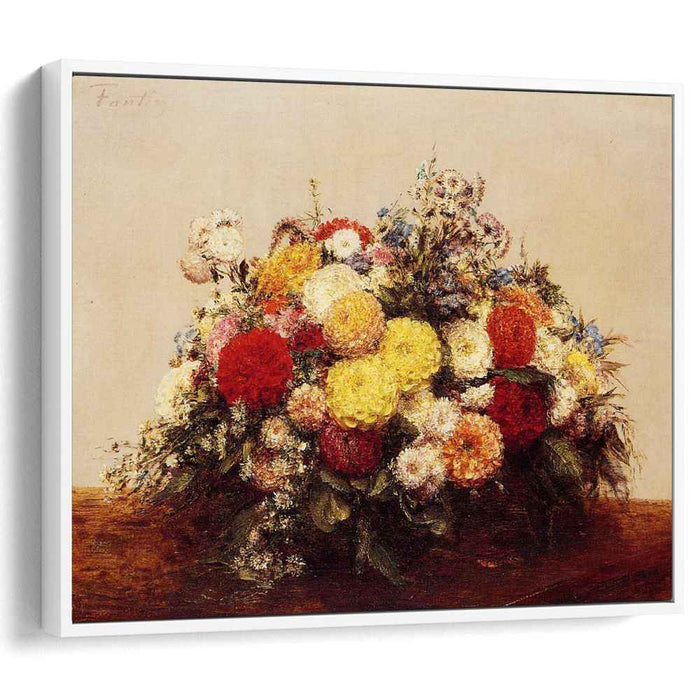 Large Vase of Dahlias and Assorted Flowers (1875) by Henri Fantin-Latour