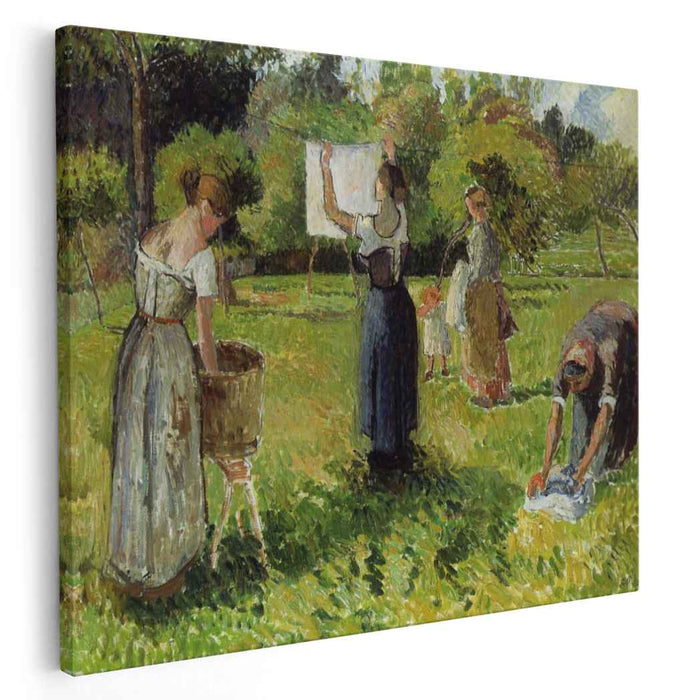 Laundresses at Eragny (1901) by Camille Pissarro