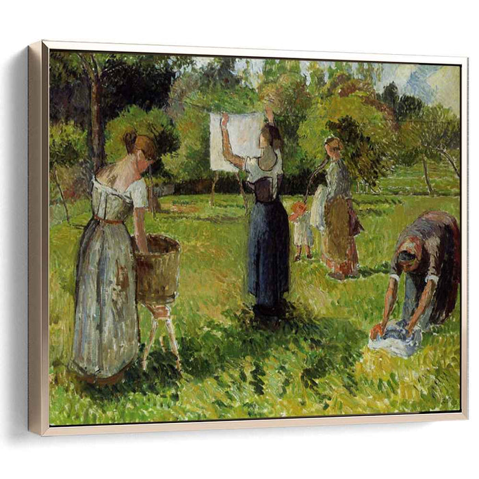 Laundresses at Eragny (1901) by Camille Pissarro