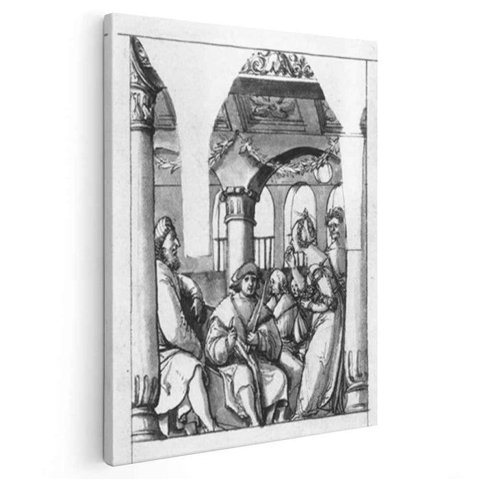 Leaena Before the Judges (1518) by Hans Holbein the Younger