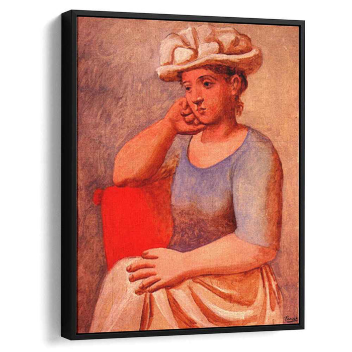 Leaning woman with bonnet (1921) by Pablo Picasso