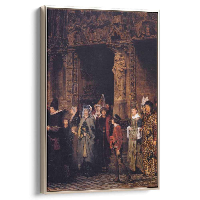 Leaving Church in the Fifteenth Century (1864) by Sir Lawrence Alma-Tadema