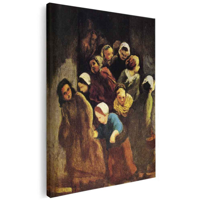 Leaving School (1848) by Honore Daumier