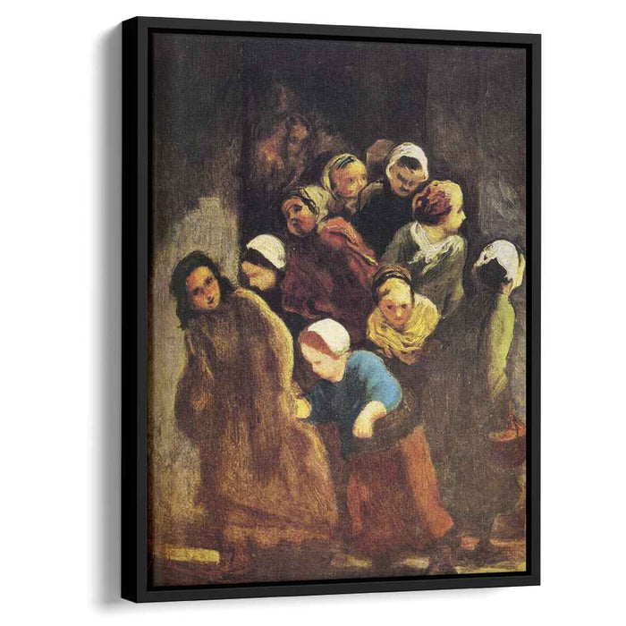 Leaving School (1848) by Honore Daumier