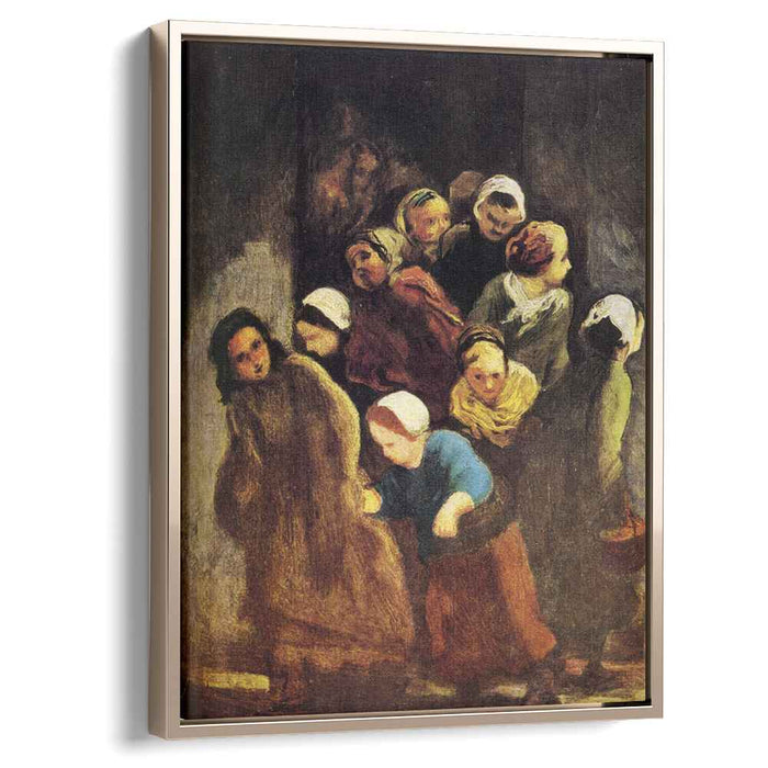 Leaving School (1848) by Honore Daumier