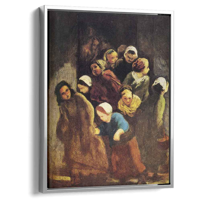 Leaving School (1848) by Honore Daumier