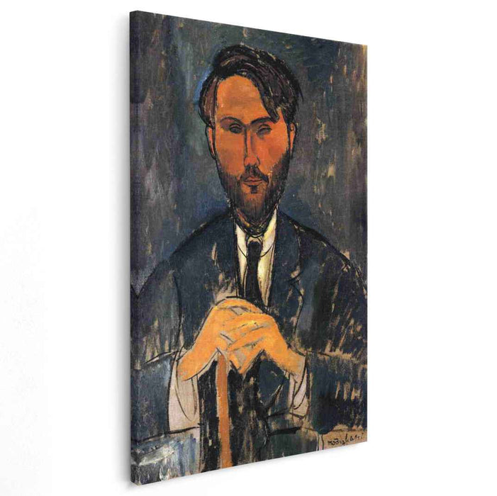 Leopold Zborowski with a walking stick (1917) by Amedeo Modigliani