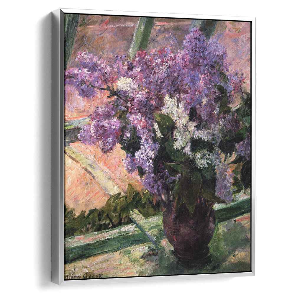 Lilacs in a Window (1880) by Mary Cassatt - Canvas Artwork — Kanvah