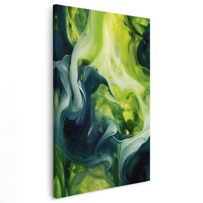Suspended Color Symphony: Abstract Expressionist Fluid Art Canvas Print