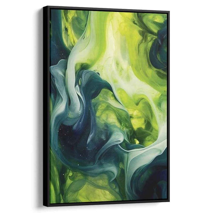 Suspended Color Symphony: Abstract Expressionist Fluid Art Canvas Print