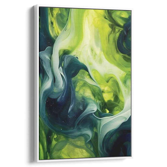 Suspended Color Symphony: Abstract Expressionist Fluid Art Canvas Print