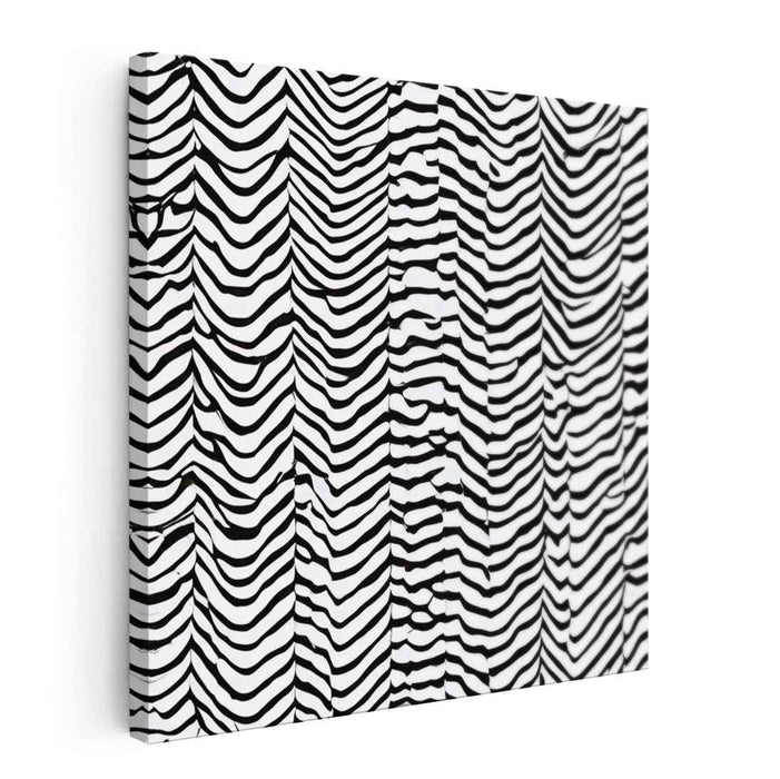 Monochrome Rhythms: Zebra Pattern Canvas Art Print