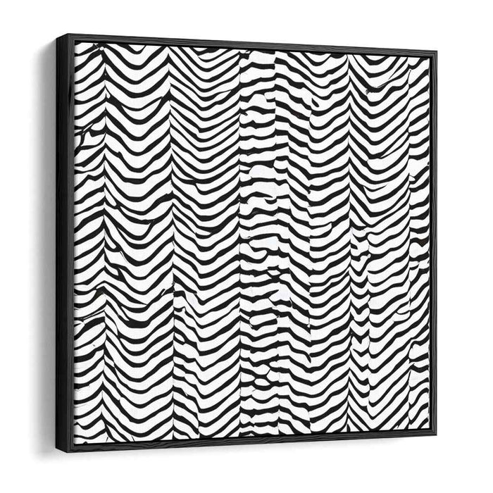 Monochrome Rhythms: Zebra Pattern Canvas Art Print