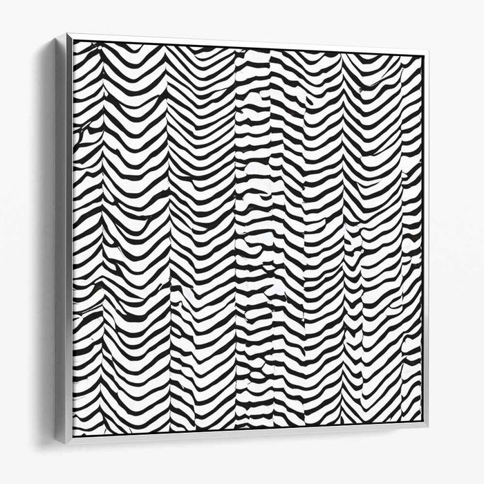 Monochrome Rhythms: Zebra Pattern Canvas Art Print