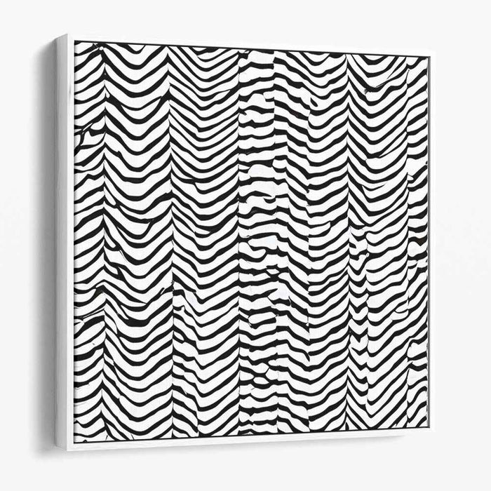 Monochrome Rhythms: Zebra Pattern Canvas Art Print