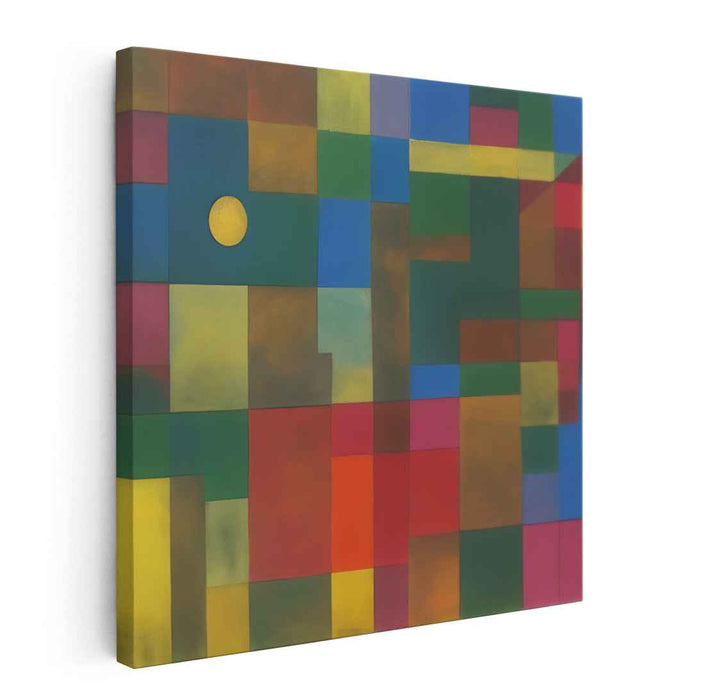 Diversionary Spectrum: Modernist Abstract Color Block Canvas Art Print