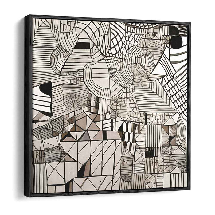 Ink Maze Illusion: Geometric Abstraction in Black and White