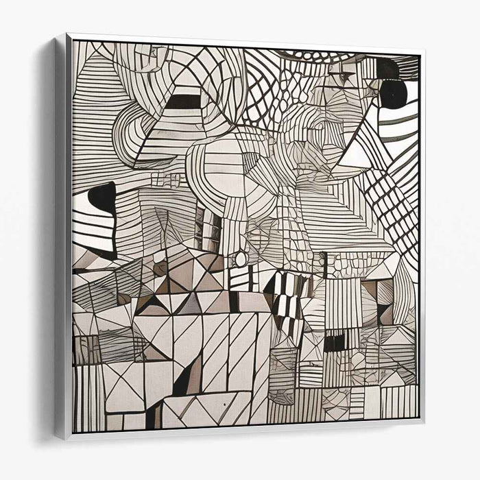 Ink Maze Illusion: Geometric Abstraction in Black and White