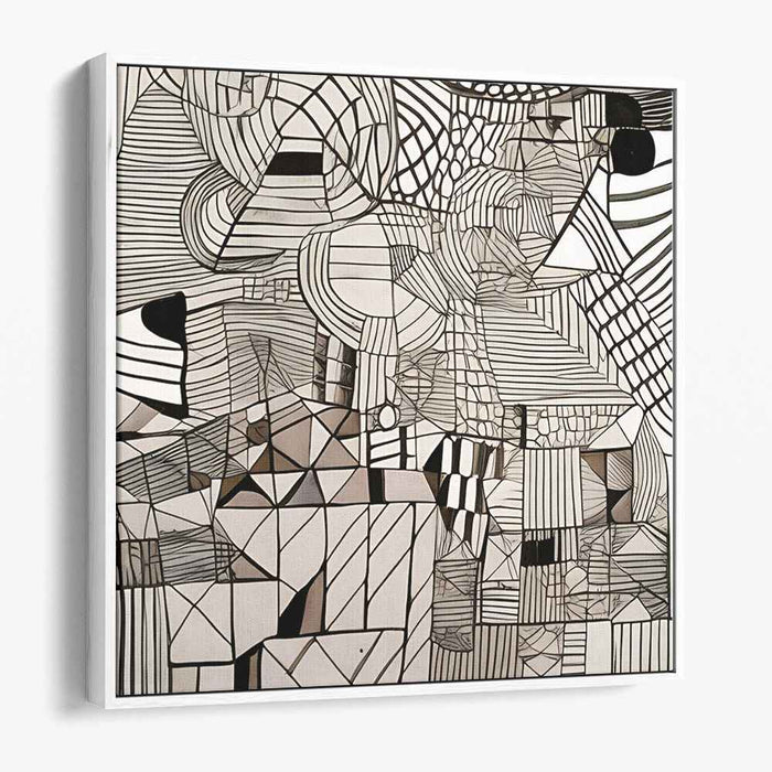 Ink Maze Illusion: Geometric Abstraction in Black and White