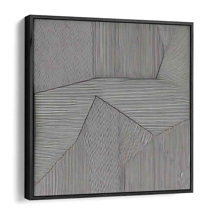 Mesmerizing Illusions: Black and White Op Art Canvas