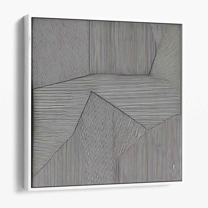 Mesmerizing Illusions: Black and White Op Art Canvas