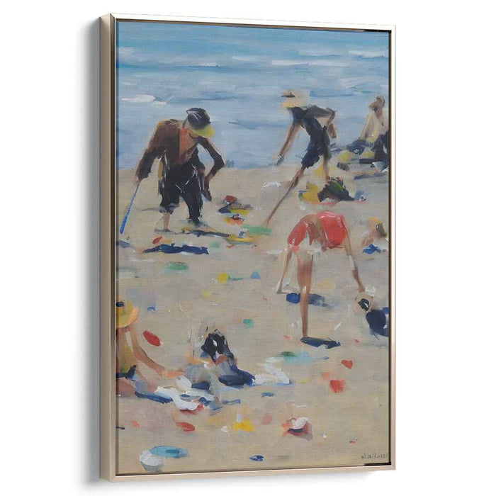 Beachcombers' Palette: A Summer's Day Exploration Canvas Art